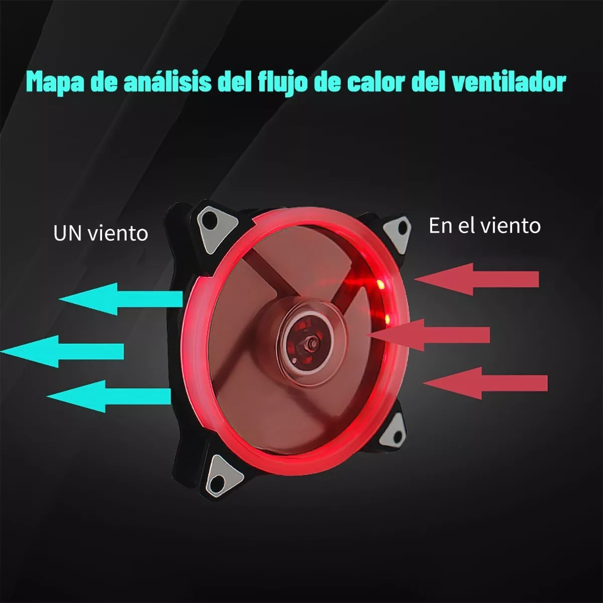 Kit De Ventiladores Rgb De 1200rpm Y 120mm Para Pc, 3 Pzs.Azul Claro