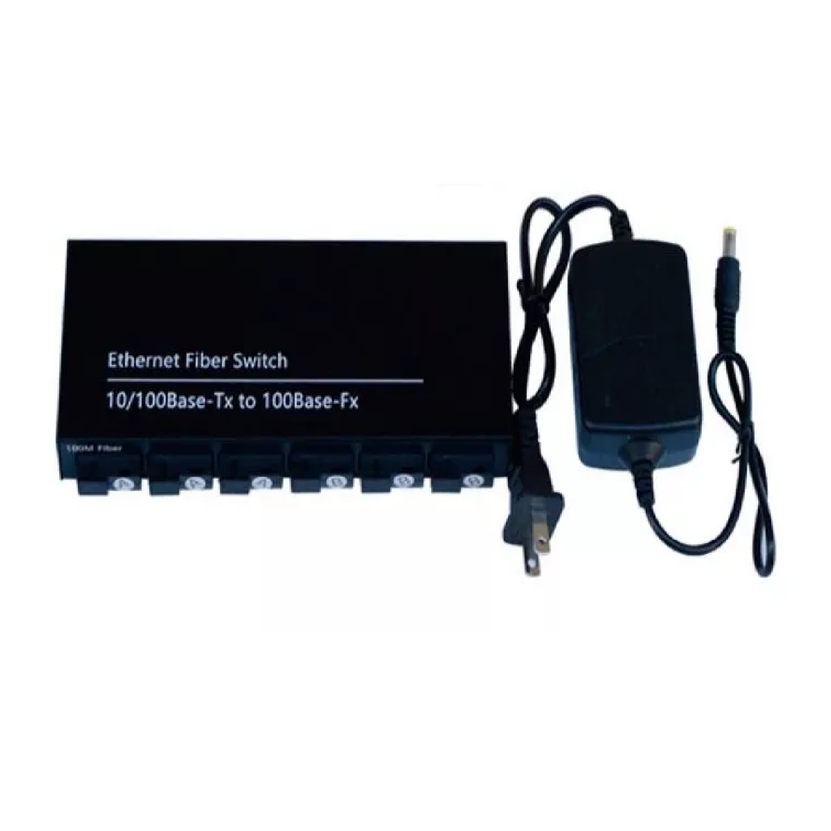 Convertidor Switch De Fibra Óptica Monomodo 6 Puertos 100mb