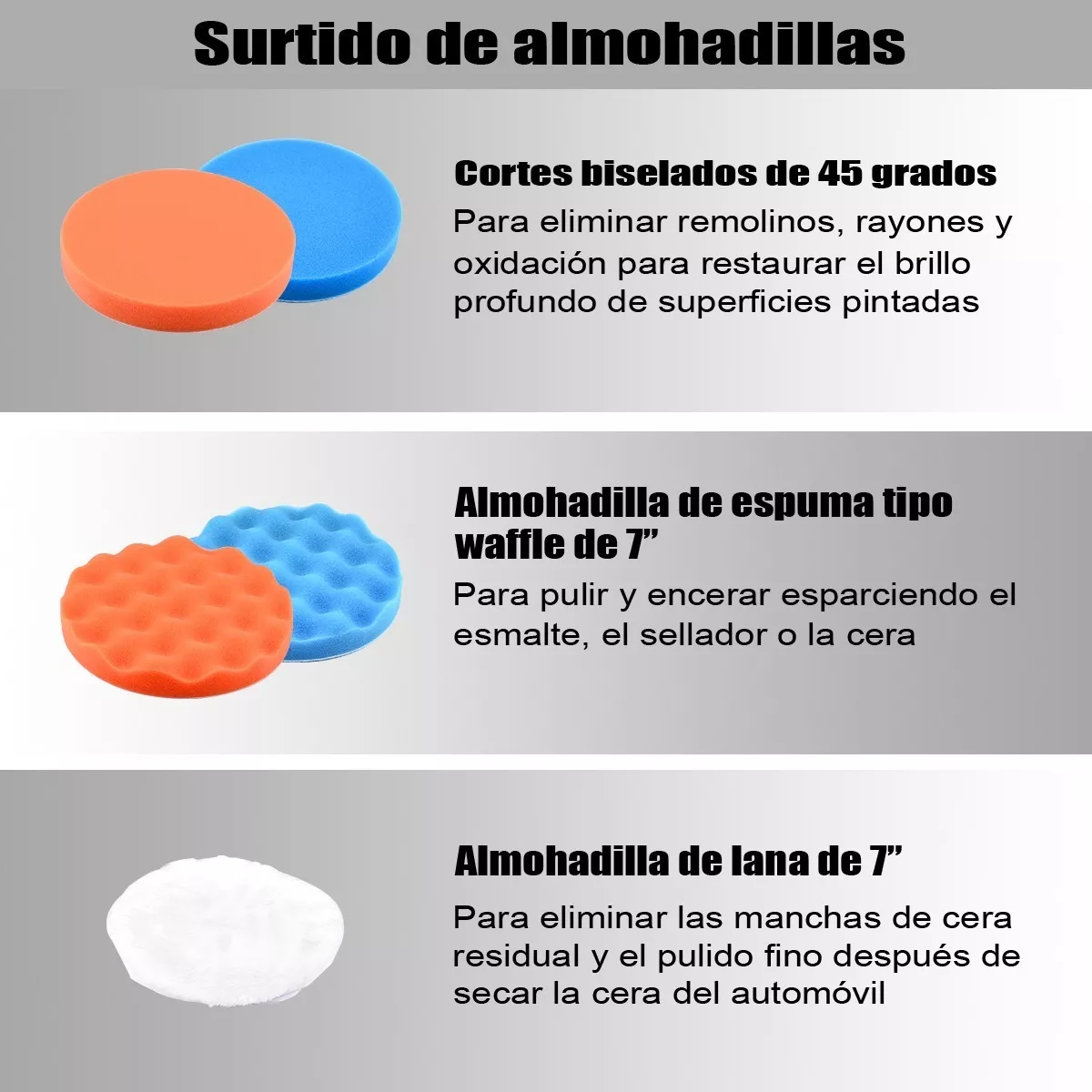 Pulidora Para Autos Pulido Lijado Prof.7 180mm 1400w