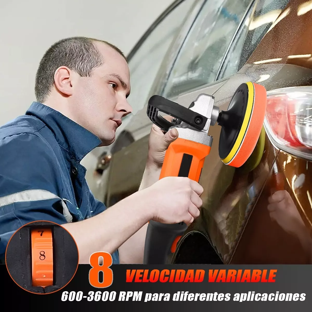 Pulidora Para Autos Pulido Lijado Prof.7 180mm 1400w