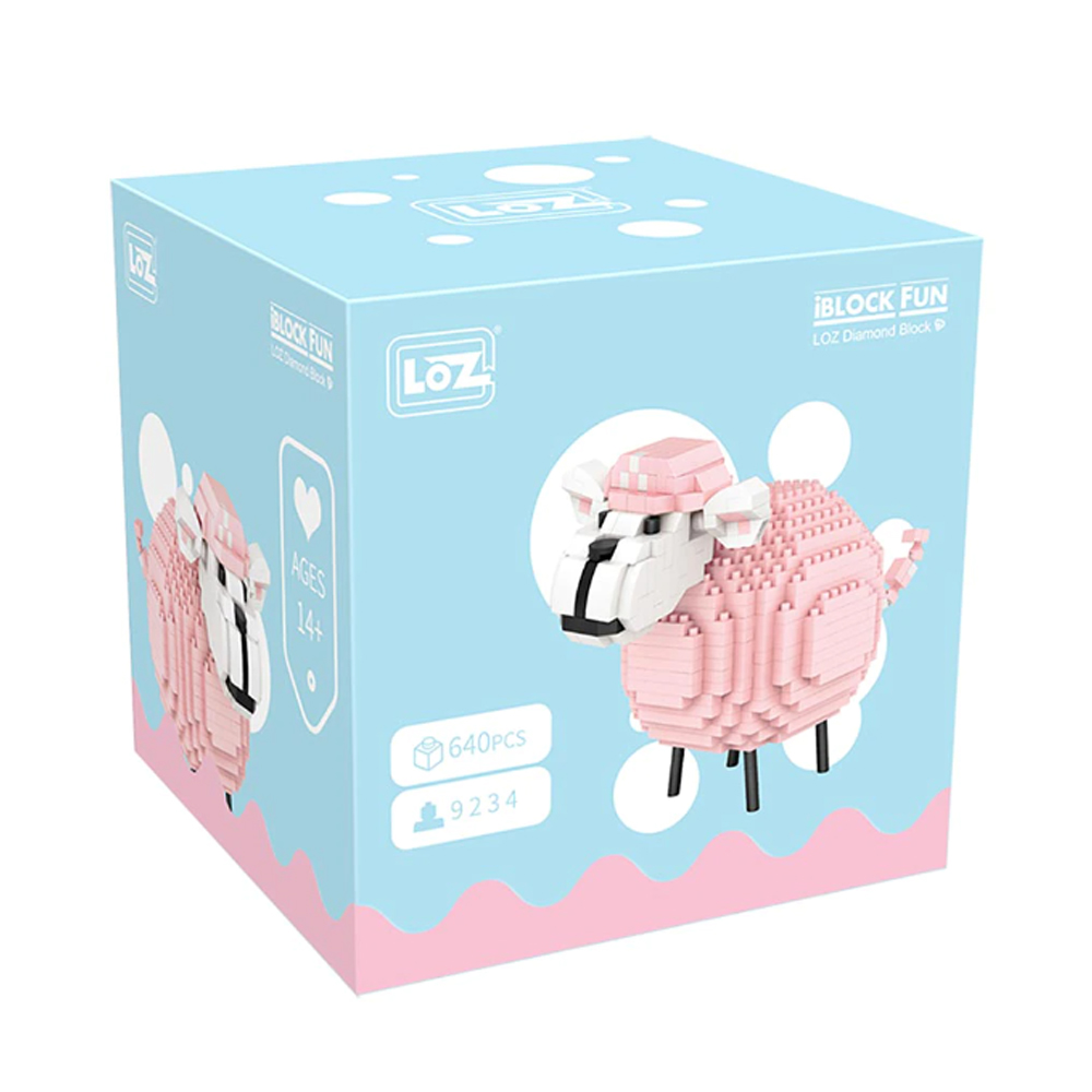 Bloques De Construcción Juguete Oveja Rosa Niños Loz.