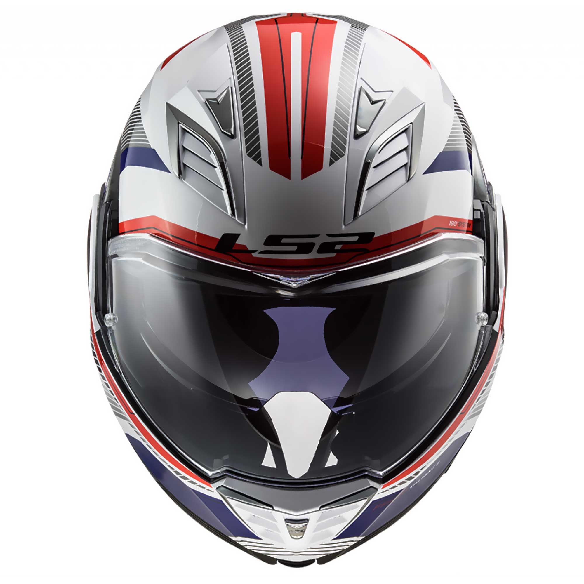 CASCO ABATIBLE LS2 VALIANT II REVO BLANCO ROJO