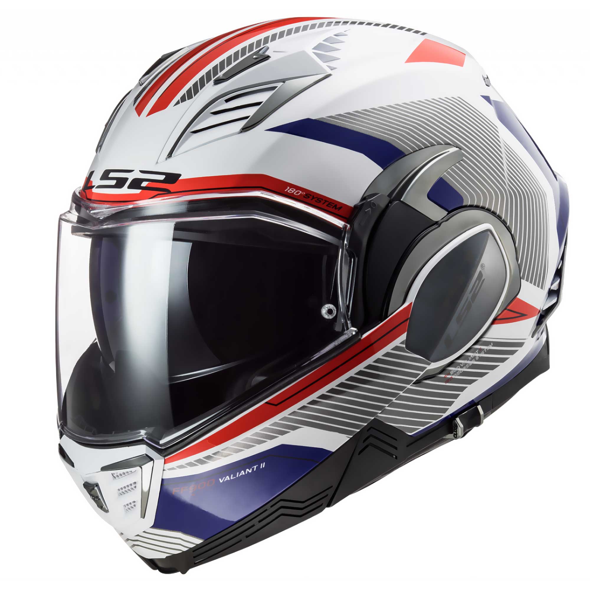 CASCO LS2 SEMI COPTER BLANCO Y ROJO - Moto Repuestos Uruven