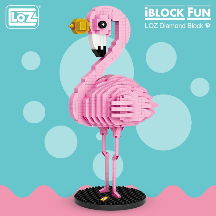 Mini Bloques De Construcción Flamenco Decoración Niños Loz