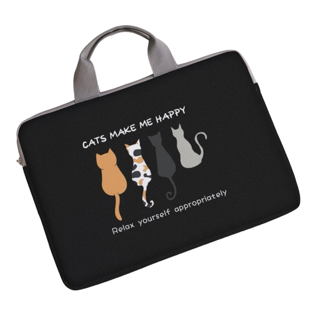 Bolsa Funda Case Para Laptop Estampado De Gatos 14 Pulgadas