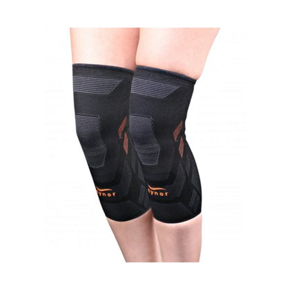 Rodillera Deportiva Nylon Air Pro Par Naranja Neon 102 Tynor