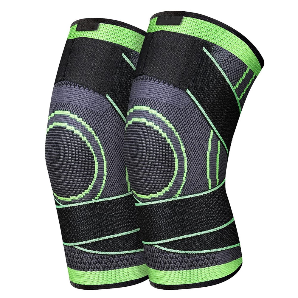 Rodillera Deportiva Nylon Air Pro Par Verde Neon 102 Tynor