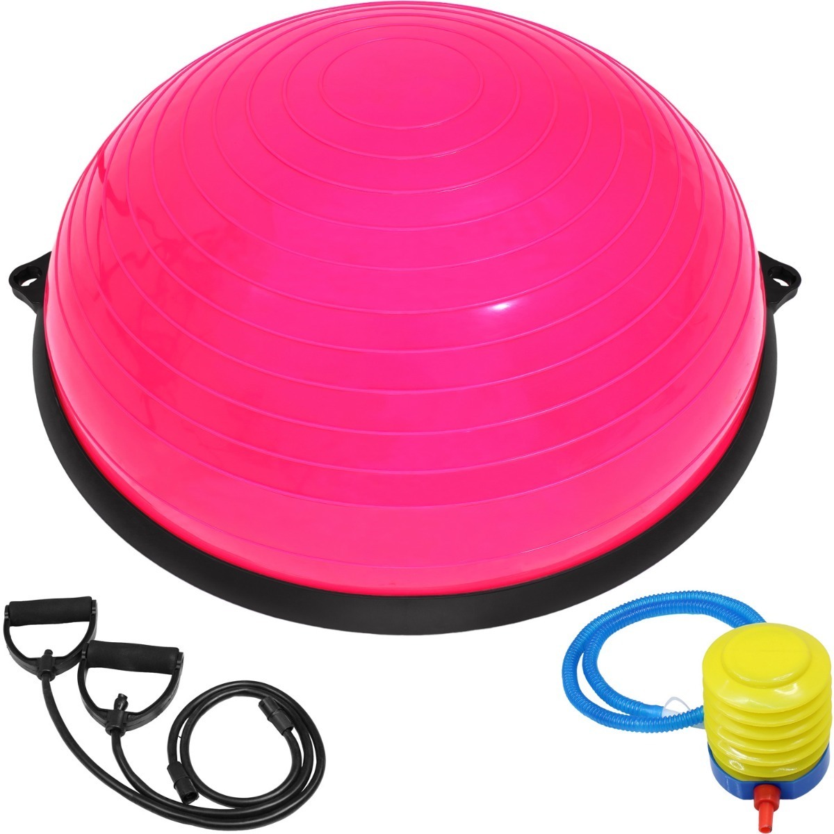 Pelota Bosu Rosa + Tapete Para Yoga