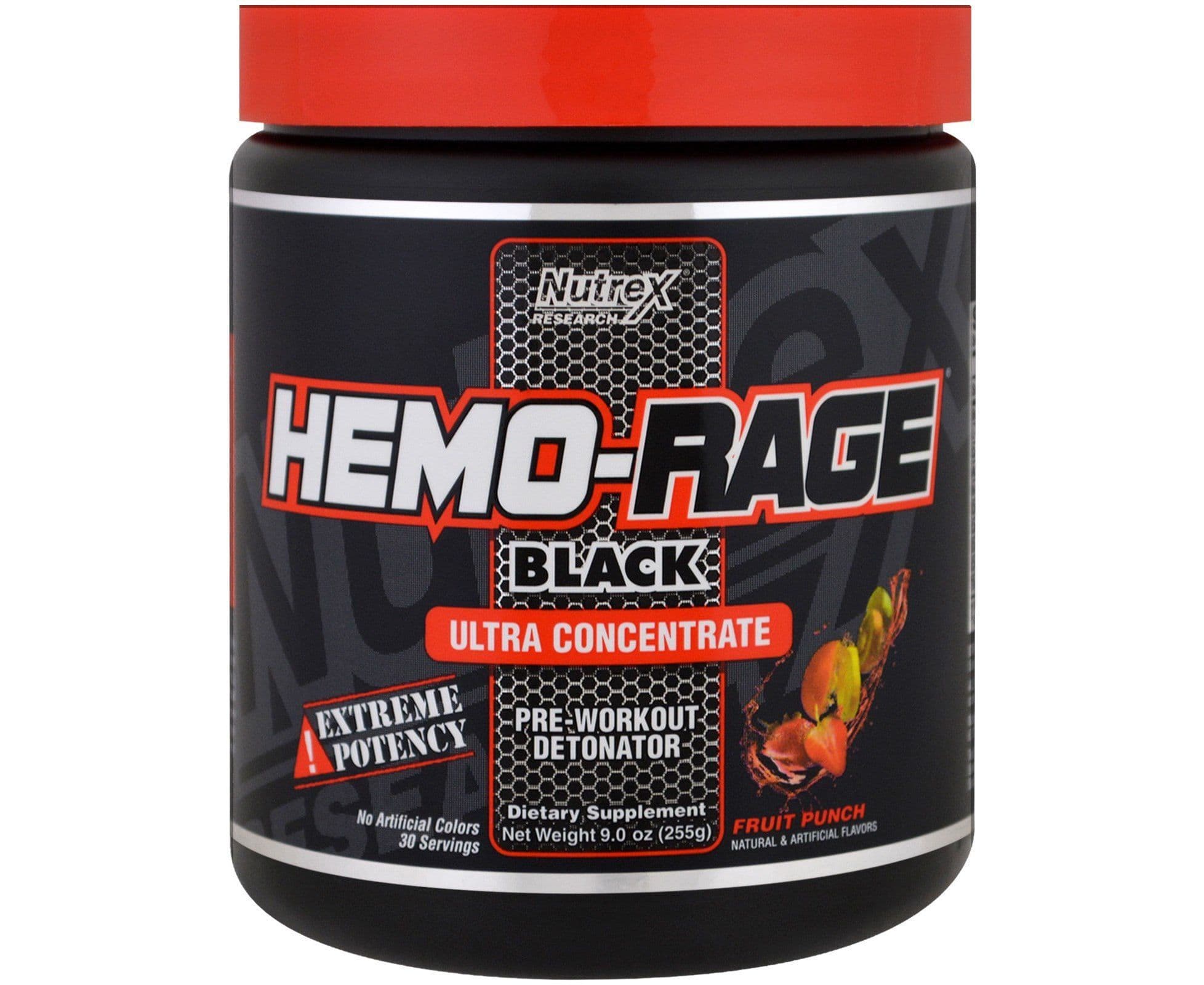 Pre Entreno Hemo-Rage Black Ultra Concentrate 30 serv Nutrex Ponche de Frutas