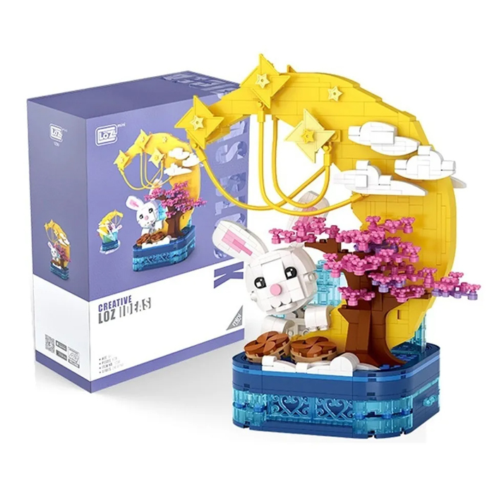 Mini Bloques Armable Construcción Conejo En Luna Loz Juguete