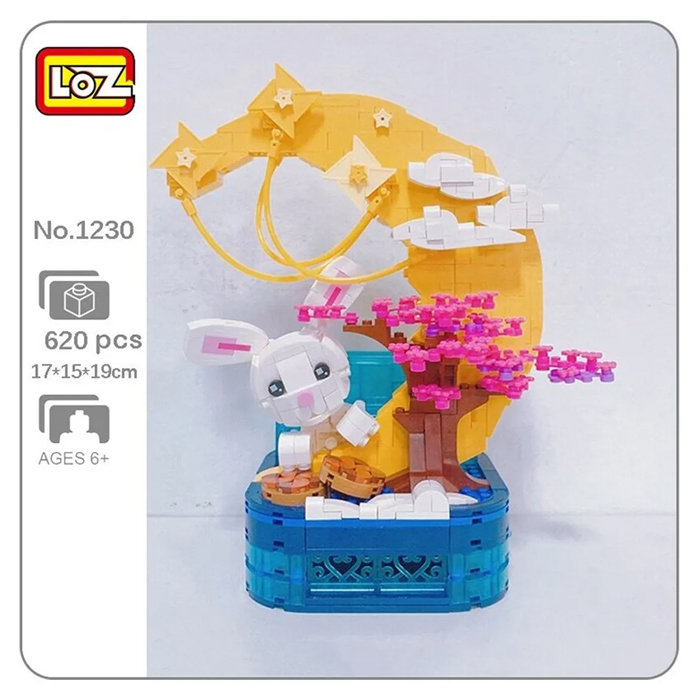 Mini Bloques Armable Construcción Conejo En Luna Loz Juguete