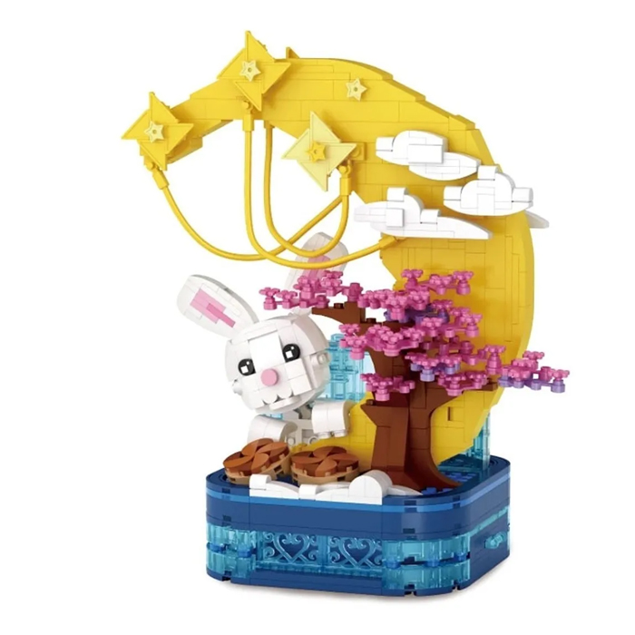 Mini Bloques Armable Construcción Conejo En Luna Loz Juguete