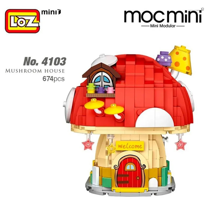 Mini Bloques De Construcción Casa De Honguito Loz Juguetes
