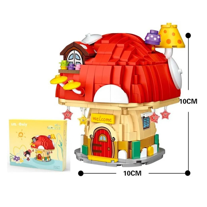 Mini Bloques De Construcción Casa De Honguito Loz Juguetes