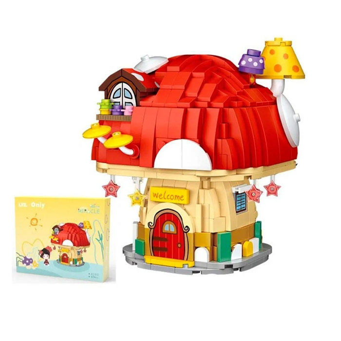 Mini Bloques De Construcción Casa De Honguito Loz Juguetes