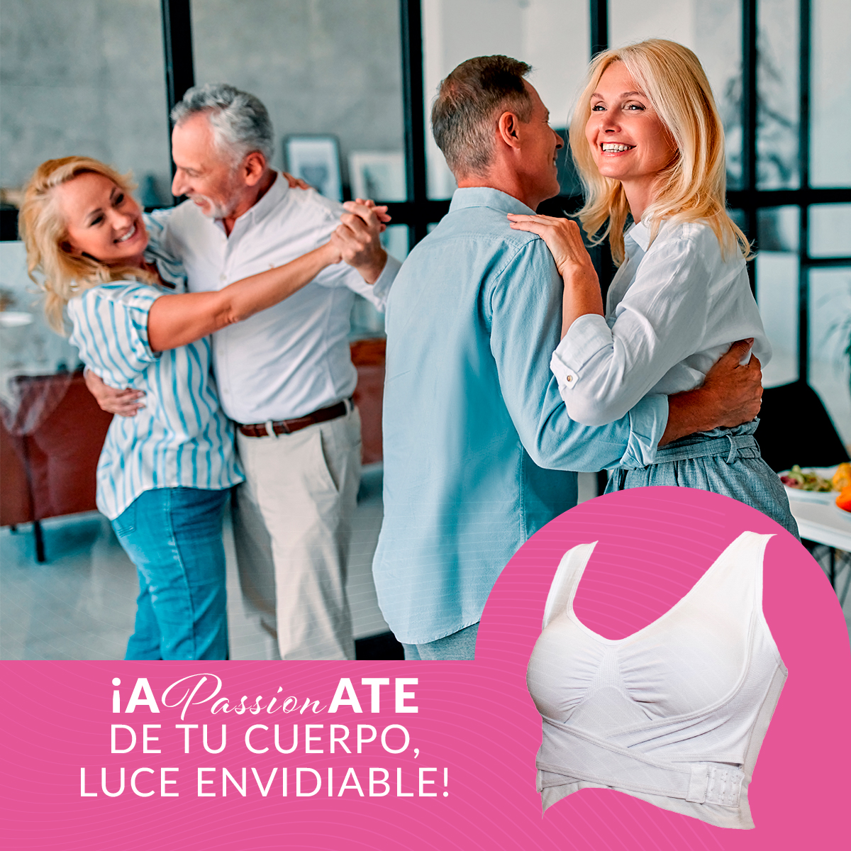 Brasier Push Up Sin Varillas Set de 3 piezas con soporte para busto y Control de rollos en laterales Passion Wear Bra elaborado en tejido Seamless