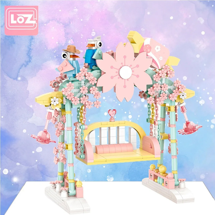 Mini Bloques De Construcción Columpio De Sakura Niños Loz.