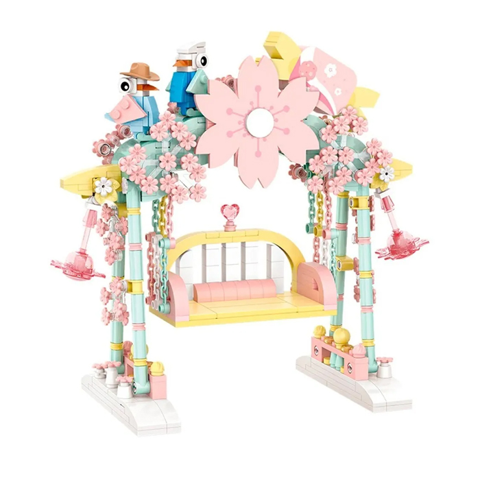 Mini Bloques De Construcción Columpio De Sakura Niños Loz.