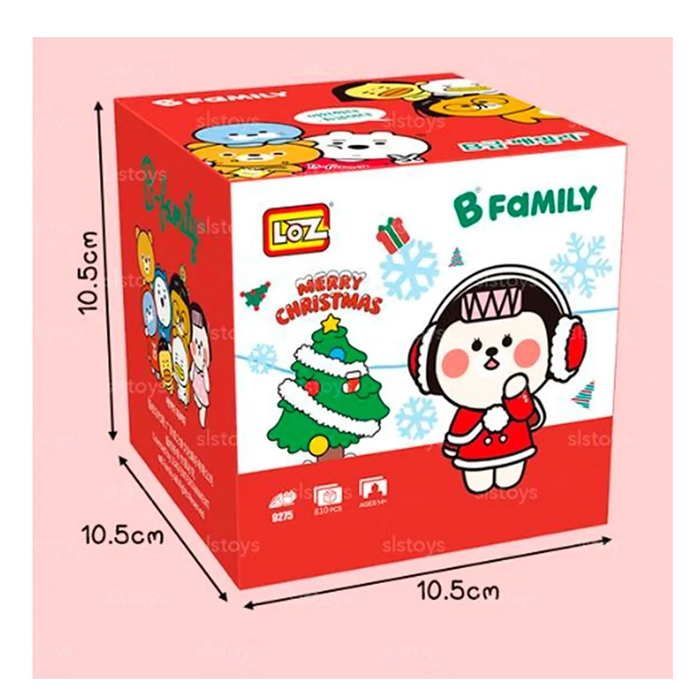 Mini Bloques Armable Oso Navideño Juguete Loz