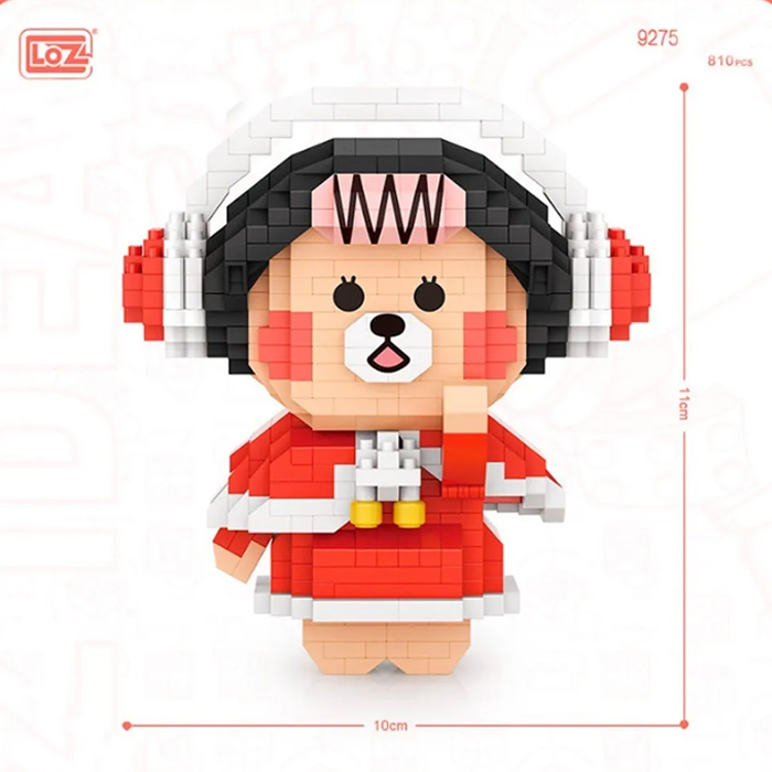 Mini Bloques Armable Oso Navideño Juguete Loz