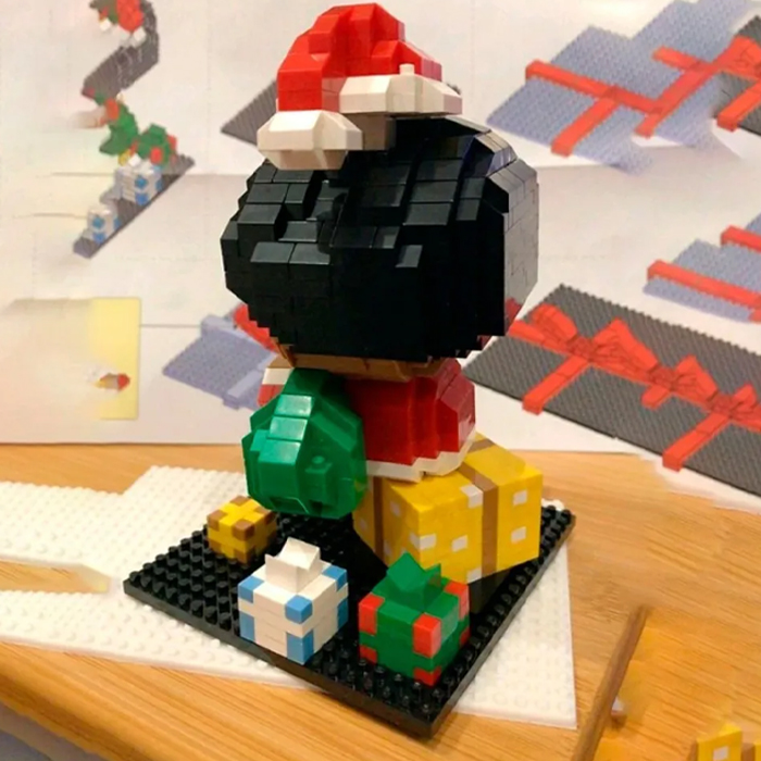 Mini Bloques Armables Oso Santa Juguete Loz .