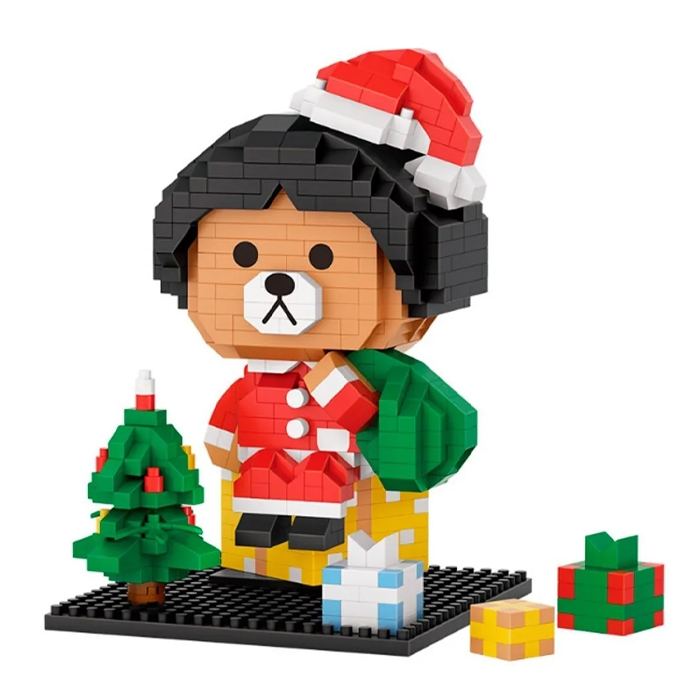 Mini Bloques Armables Oso Santa Juguete Loz .