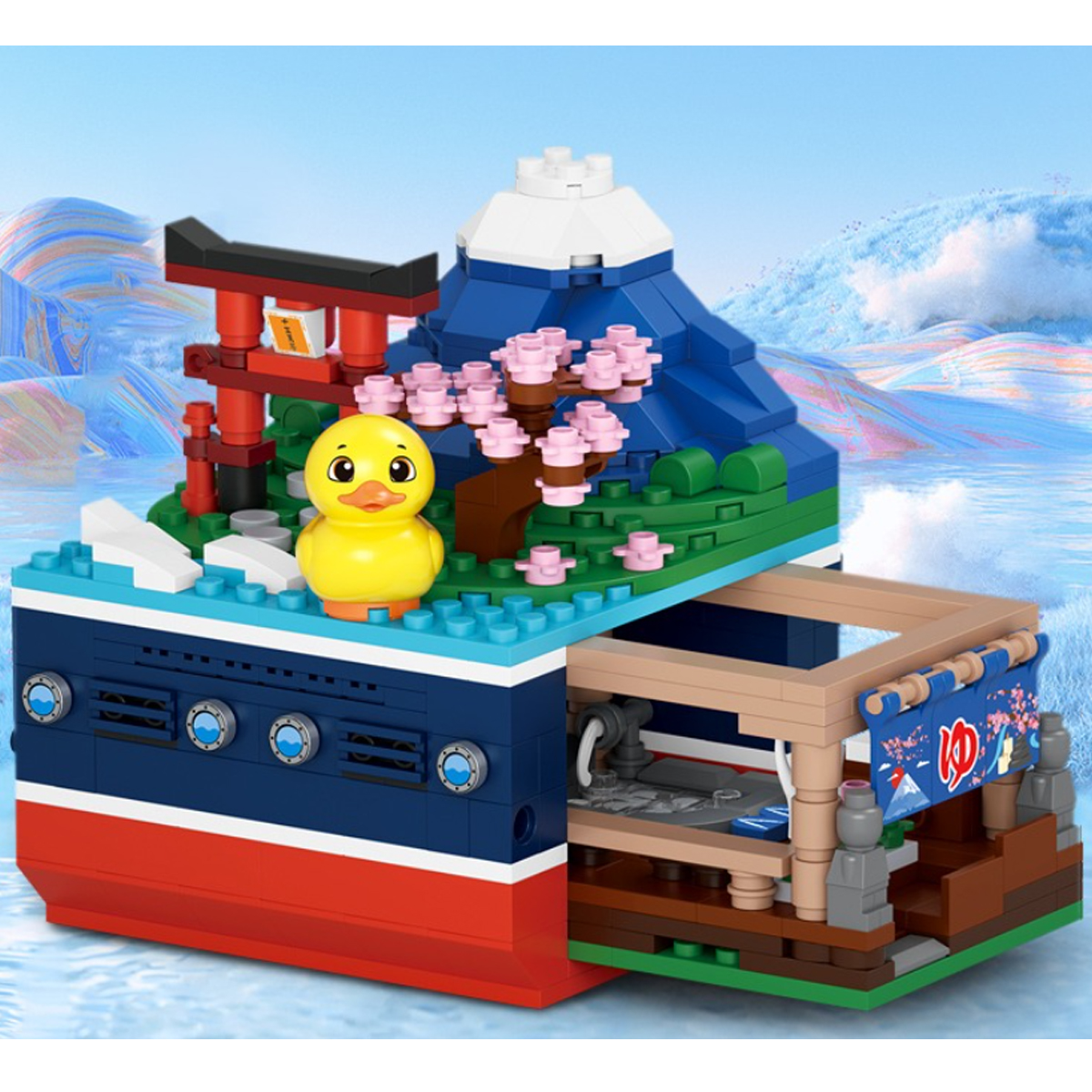 Mini Bloques De Construcción Gran Barco Países Juguete Loz 