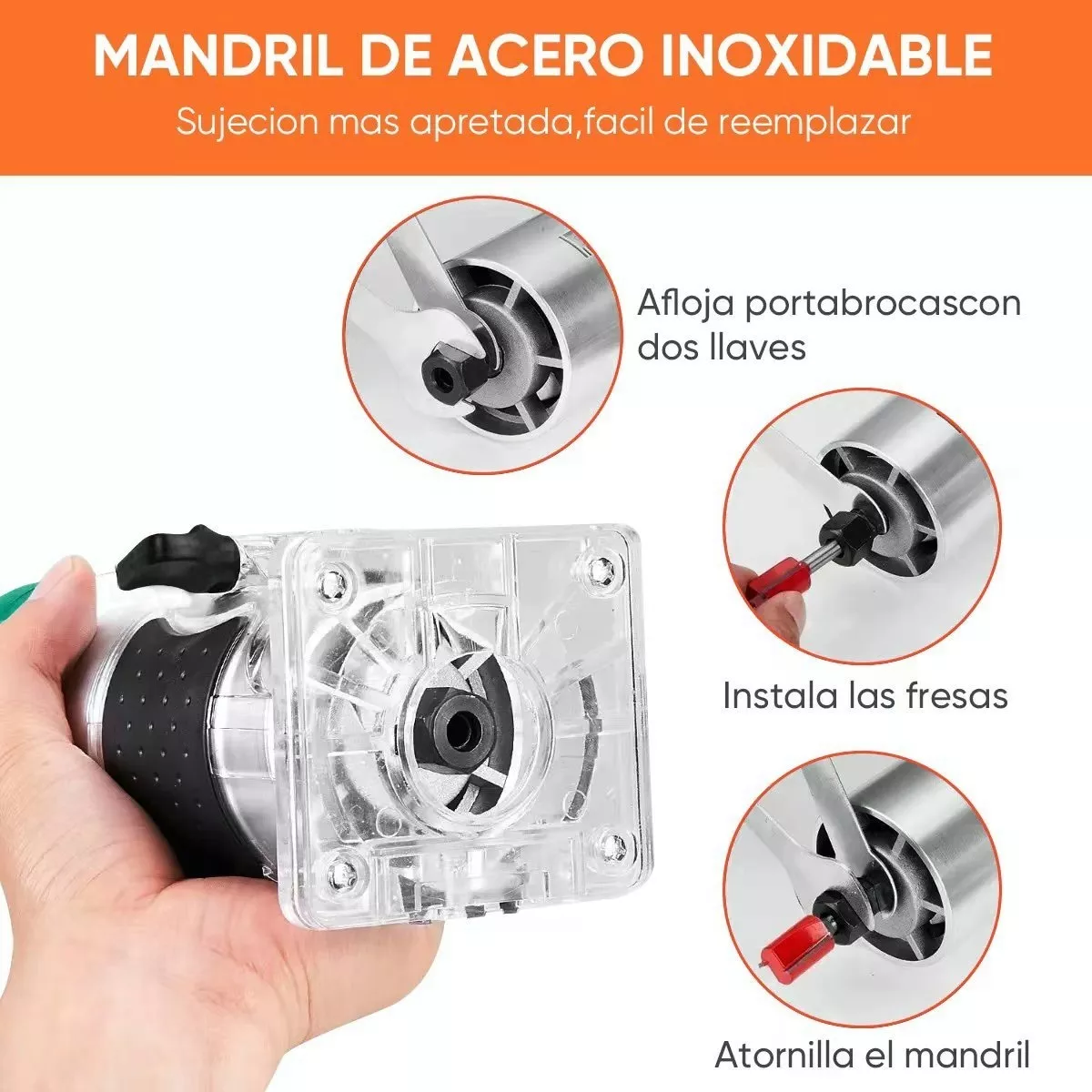 Router Recortador Rebajadora 800w Con 15 Brocas 1/4