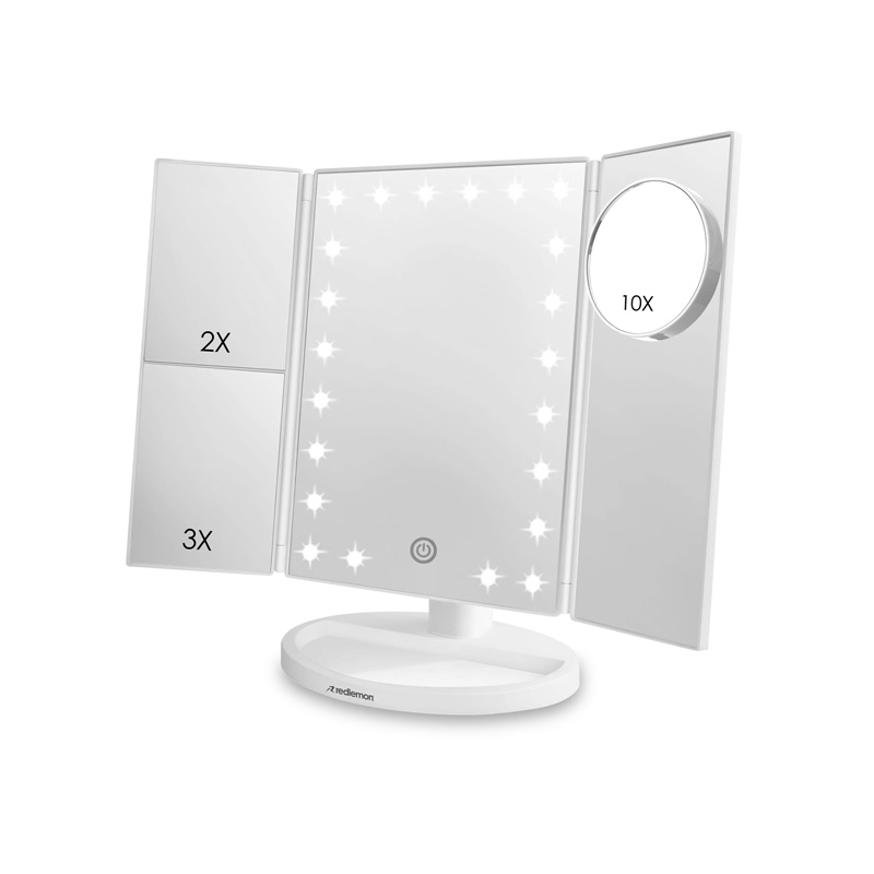 Espejo para Maquillaje con Aumentos y Luz LED Ajustable Redlemon