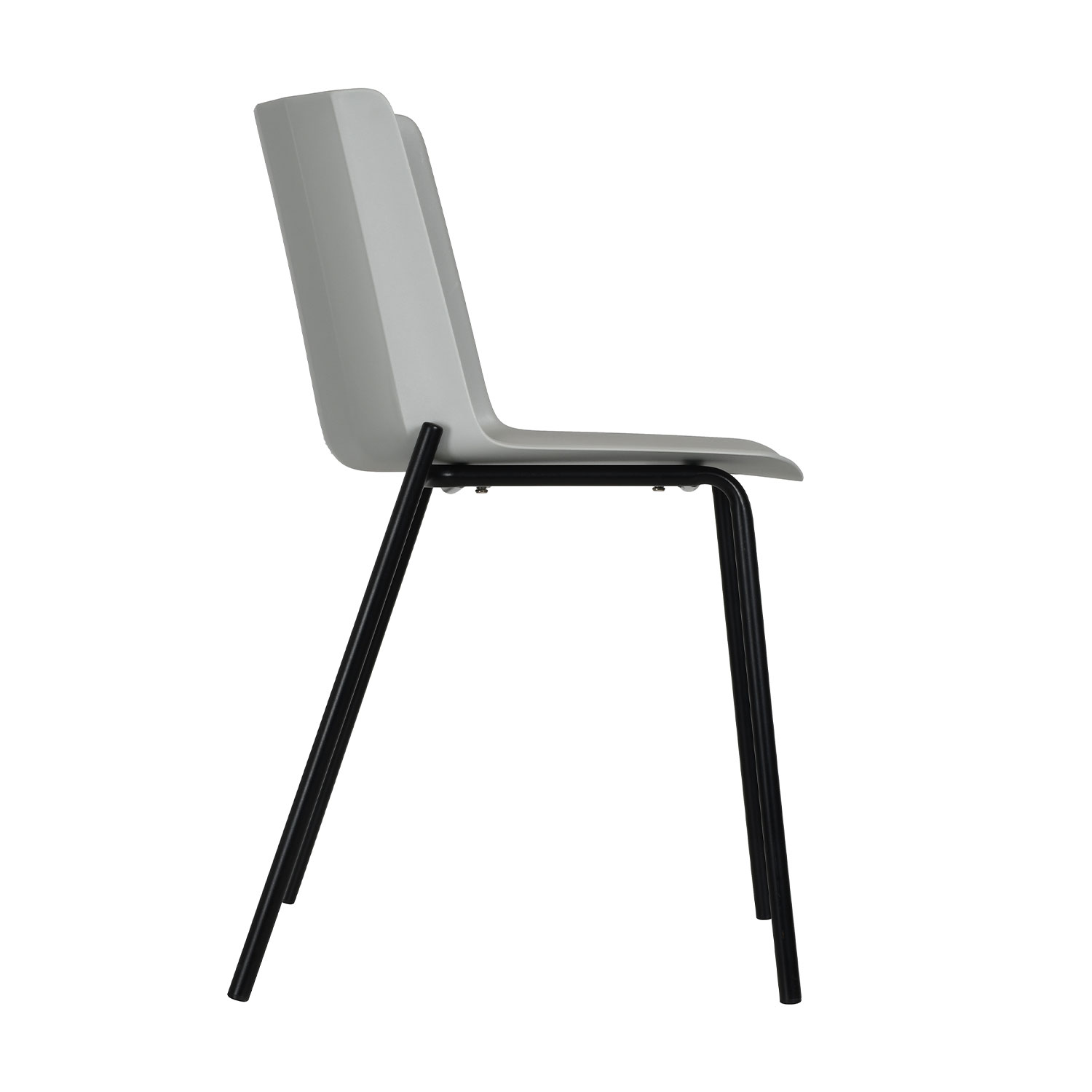 Set 4 Sillas Minimalista para Comedor Colombo Gris Plástico Mundo In
