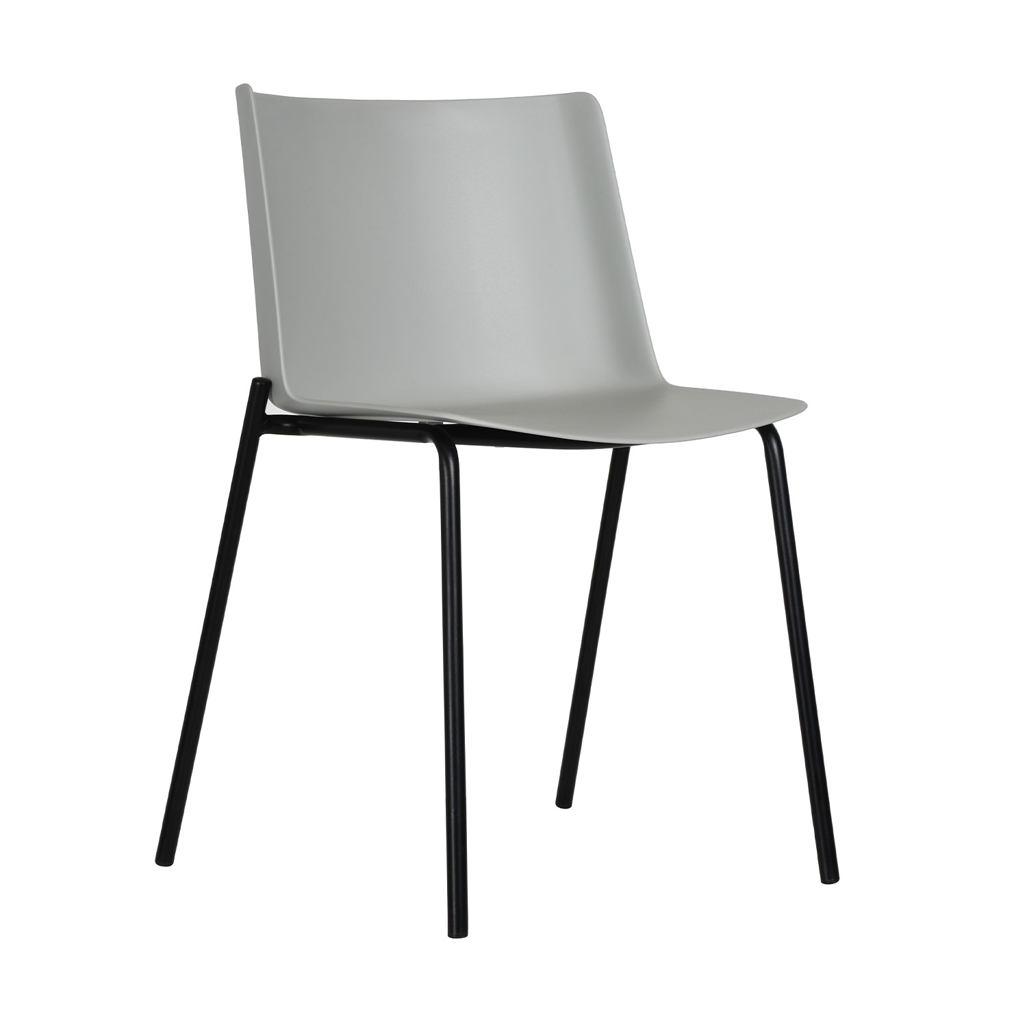 Set 4 Sillas Minimalista para Comedor Colombo Gris Plástico Mundo In