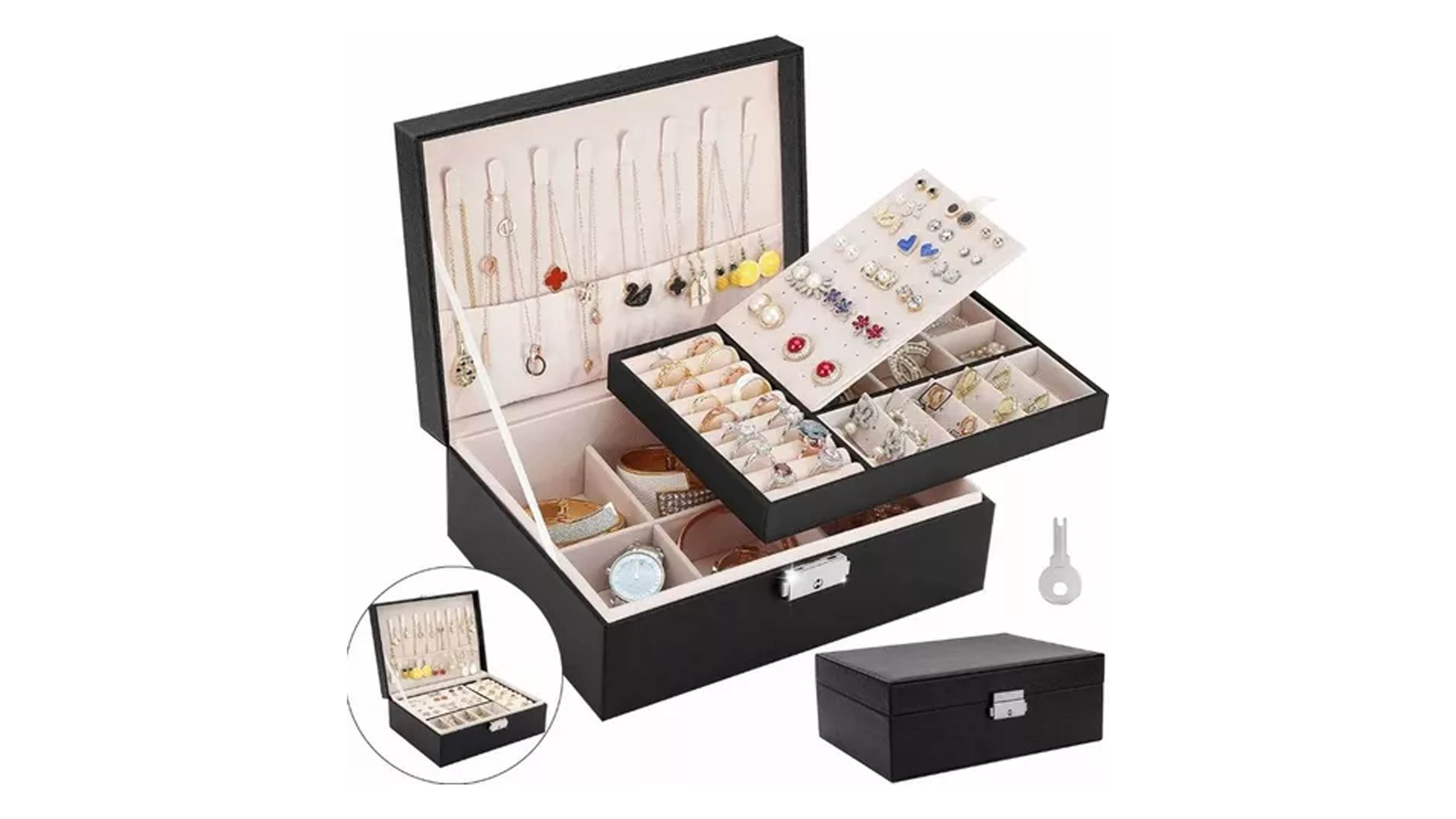 Organizador De Joyas Alhajero Estuche Joyeria Caja Joyero 