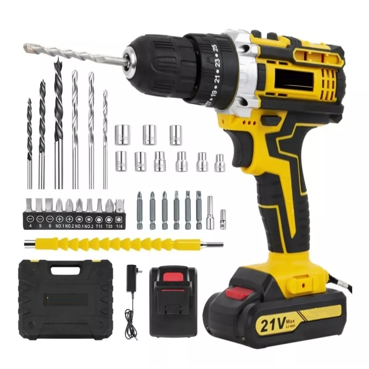 Taladro De Impacto Inalámbrico Con Batería De Litio