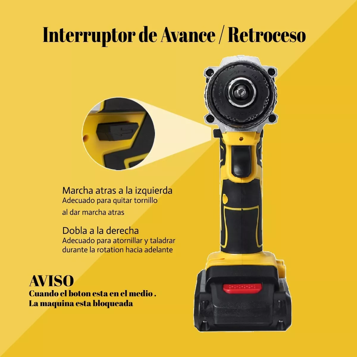 Taladro De Impacto Inalámbrico Con Batería De Litio