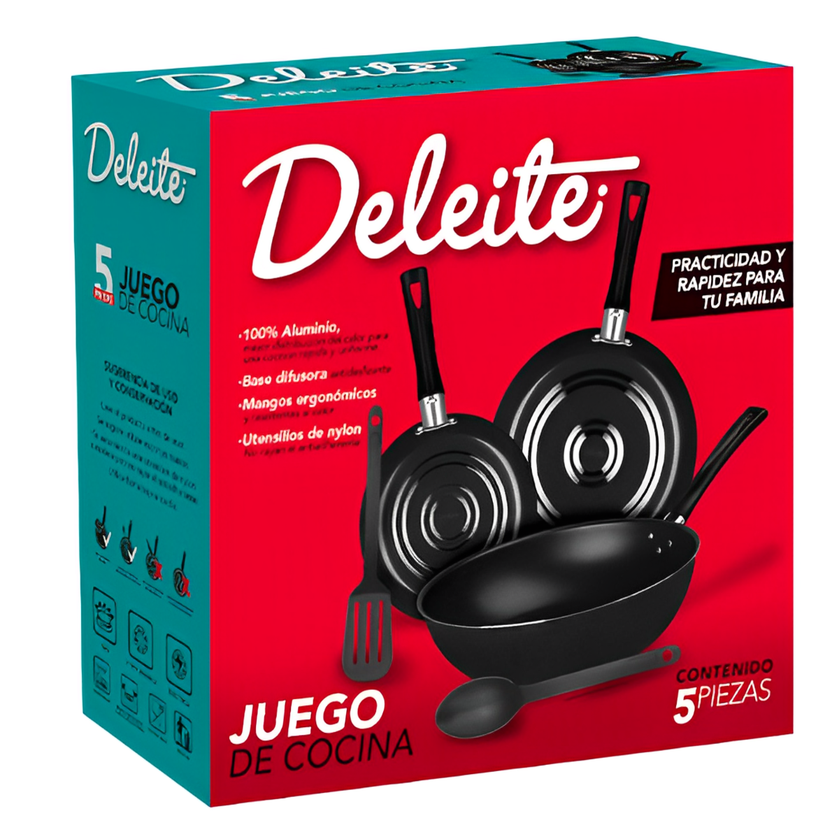 Bateria de Cocina Deleite Wok-Ngo 5 piezas