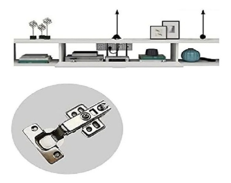 Repisa Flotante O Mesa Tv Moderna Minimalista Blanco 1P Negro 140