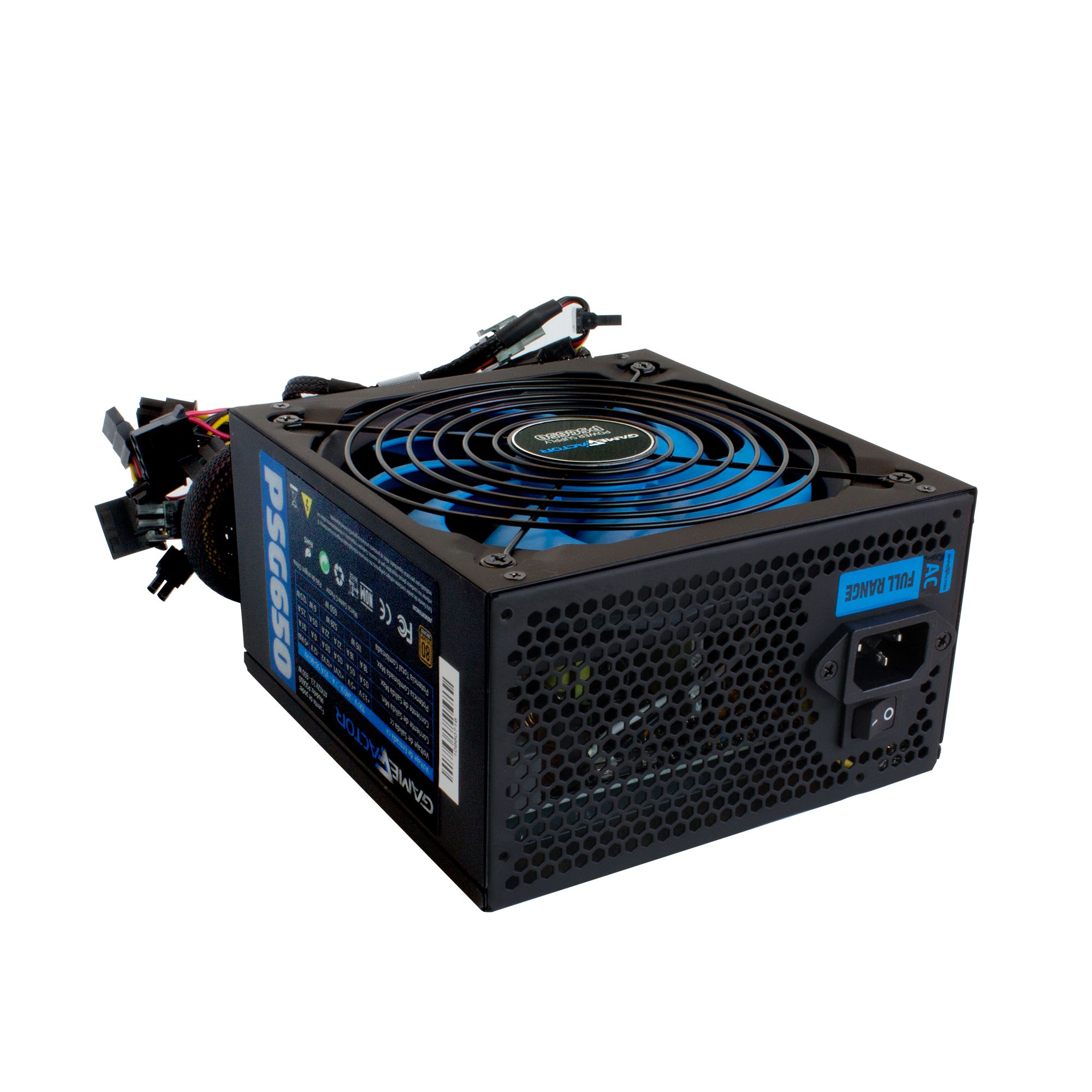 Fuente de Poder GAME FACTOR 650 Watts ATX Certificacion 80 Plus Bronze
