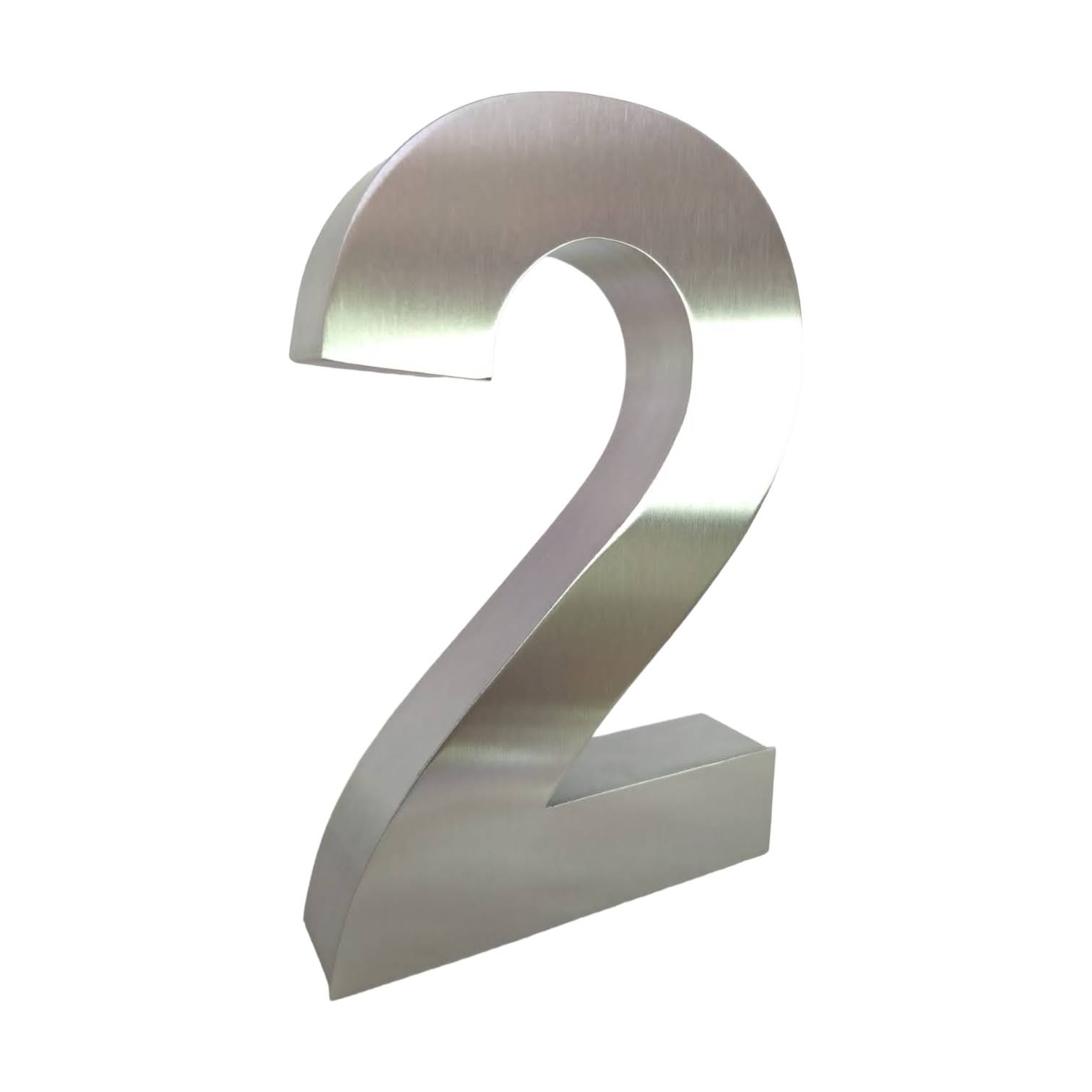 Número para casa (digito 2) Acero inoxidable 20cm