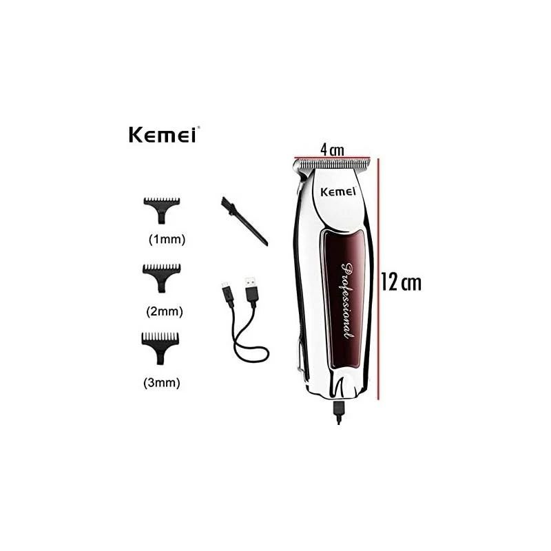 Kemei Km-9163 - Cortadora De Pelo (100 V, 240 V), Color Plata