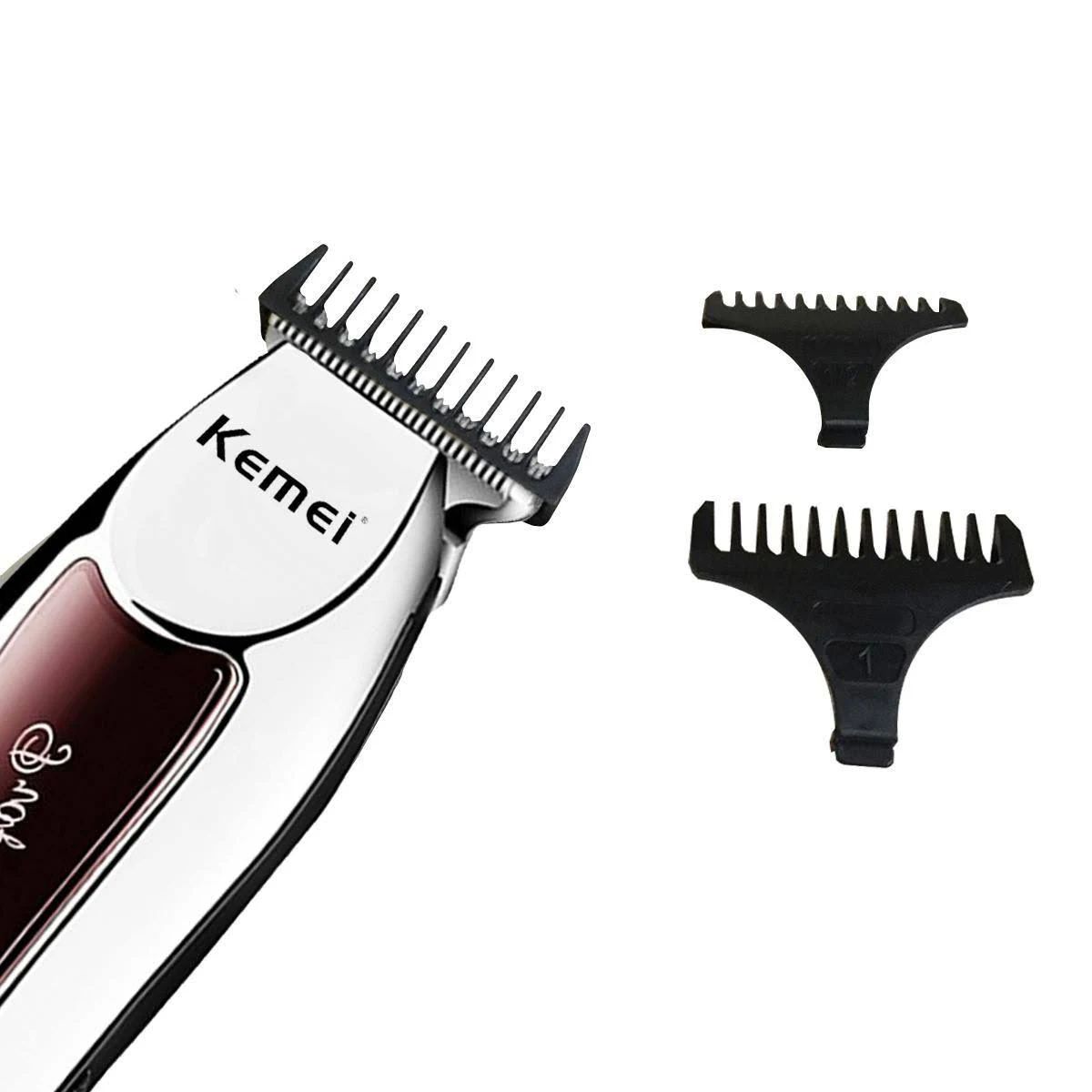 Kemei Km-9163 - Cortadora De Pelo (100 V, 240 V), Color Plata
