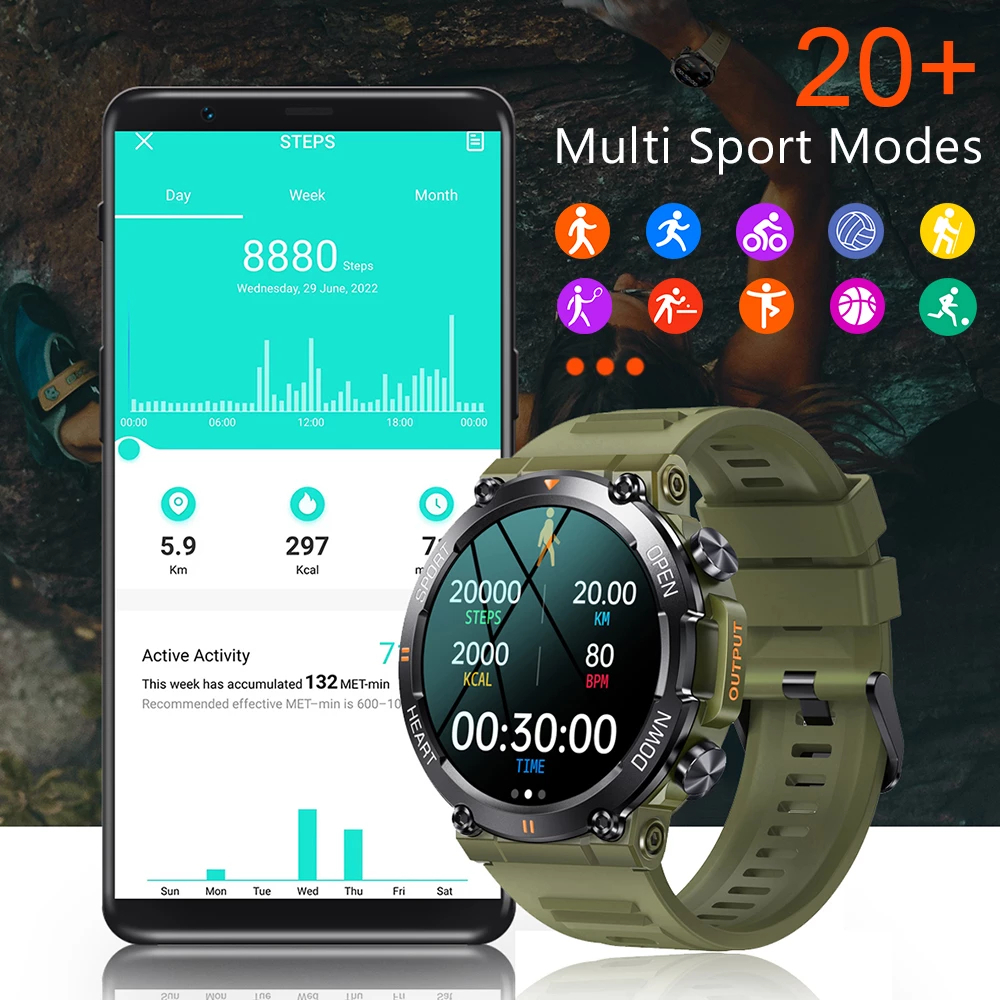 Reloj Inteligene K56 PRO, Nueva pantalla 1,39 in HD, Llamadas Bluetooth,Impermeable con Batería de 400mAh
