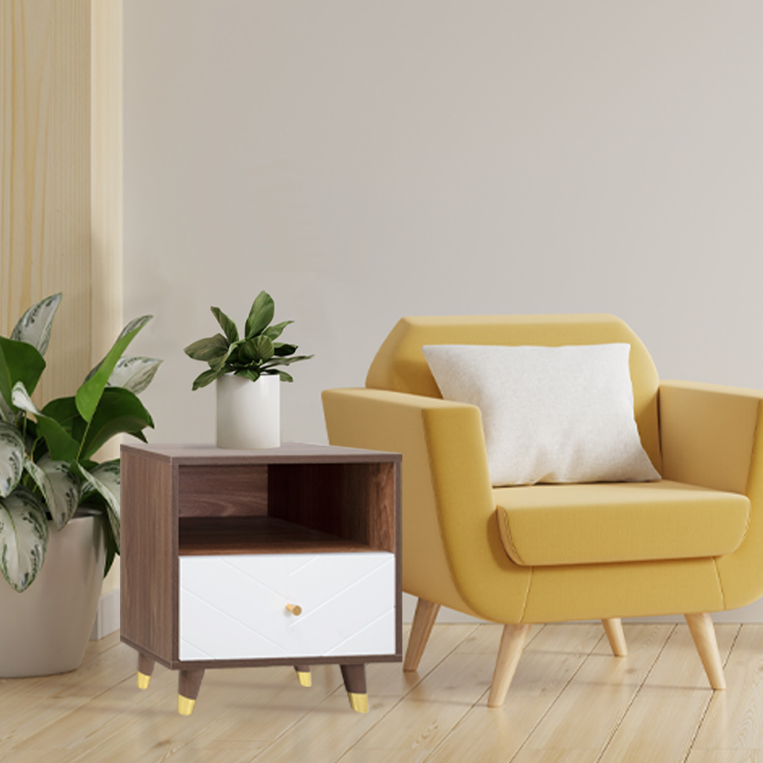 Buro Mesa Lateral Teramo Comoda Cajonera 50x40 cm Mundo In