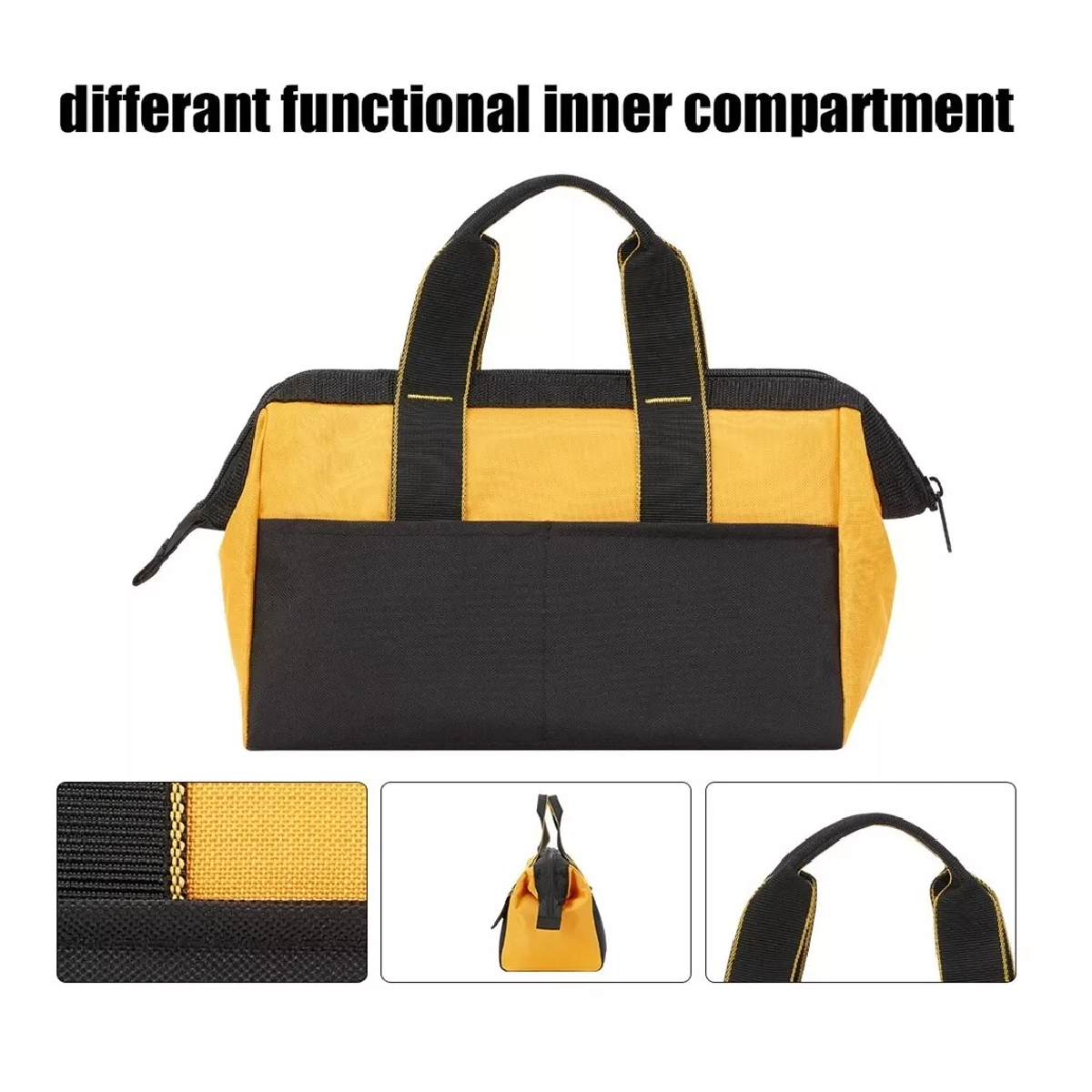 Bolsa De Herramientas Con Cremallera, Multiusos, De Tela Oxford Portatil Para Almacenamiento Viajes Artistas Bancos Construccion Verde 97169225