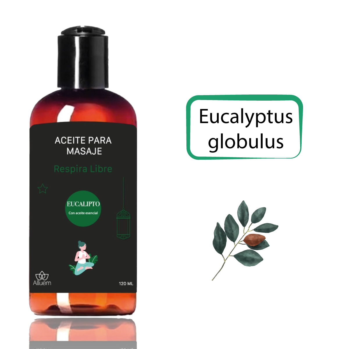 Aceite Para Masajes Con Aceite Esencial Eucalipto Respira Libre Hidratante