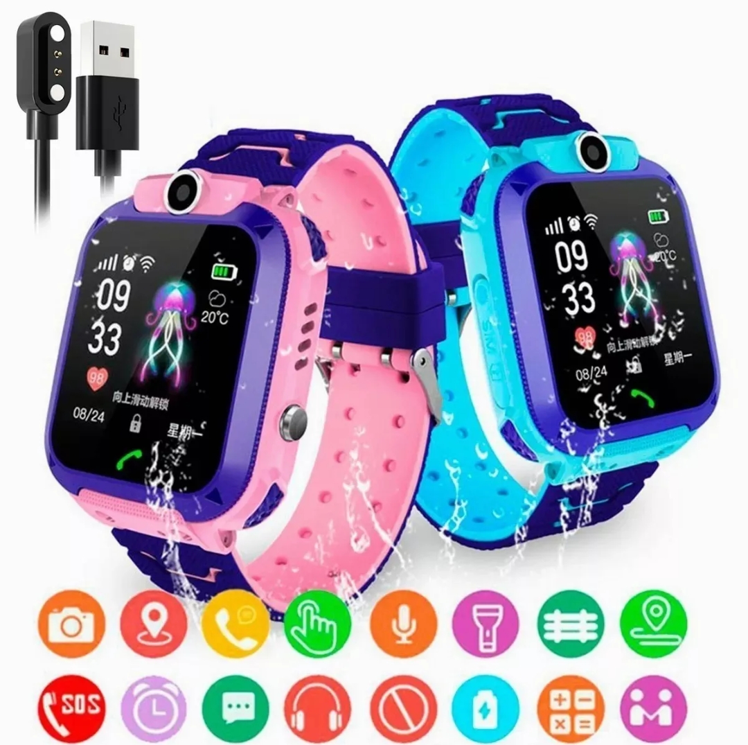 Niños Inteligente Posicionamiento Reloj Impermeable Rosa.