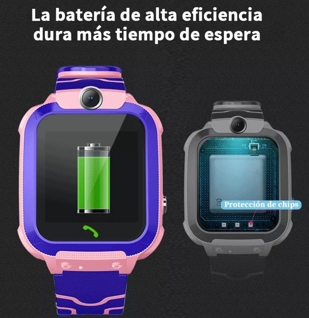 Niños Inteligente Posicionamiento Reloj Impermeable Rosa.