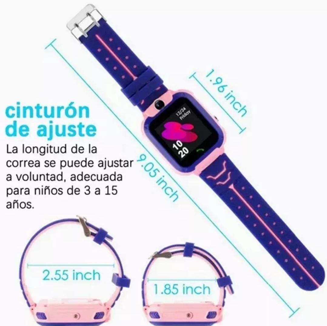 Niños Inteligente Posicionamiento Reloj Impermeable Rosa.