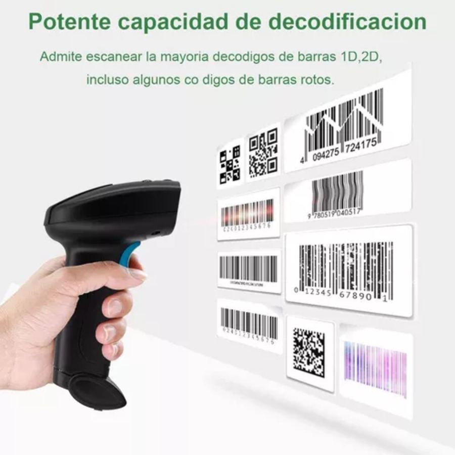 Lector De Códigos De Barras Shawty Inalámbrico Y Recargable