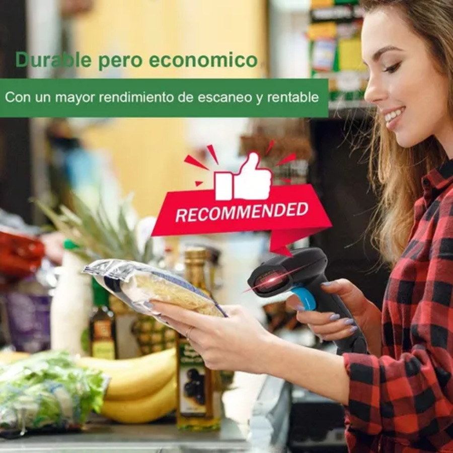 Lector De Códigos De Barras Shawty Inalámbrico Y Recargable