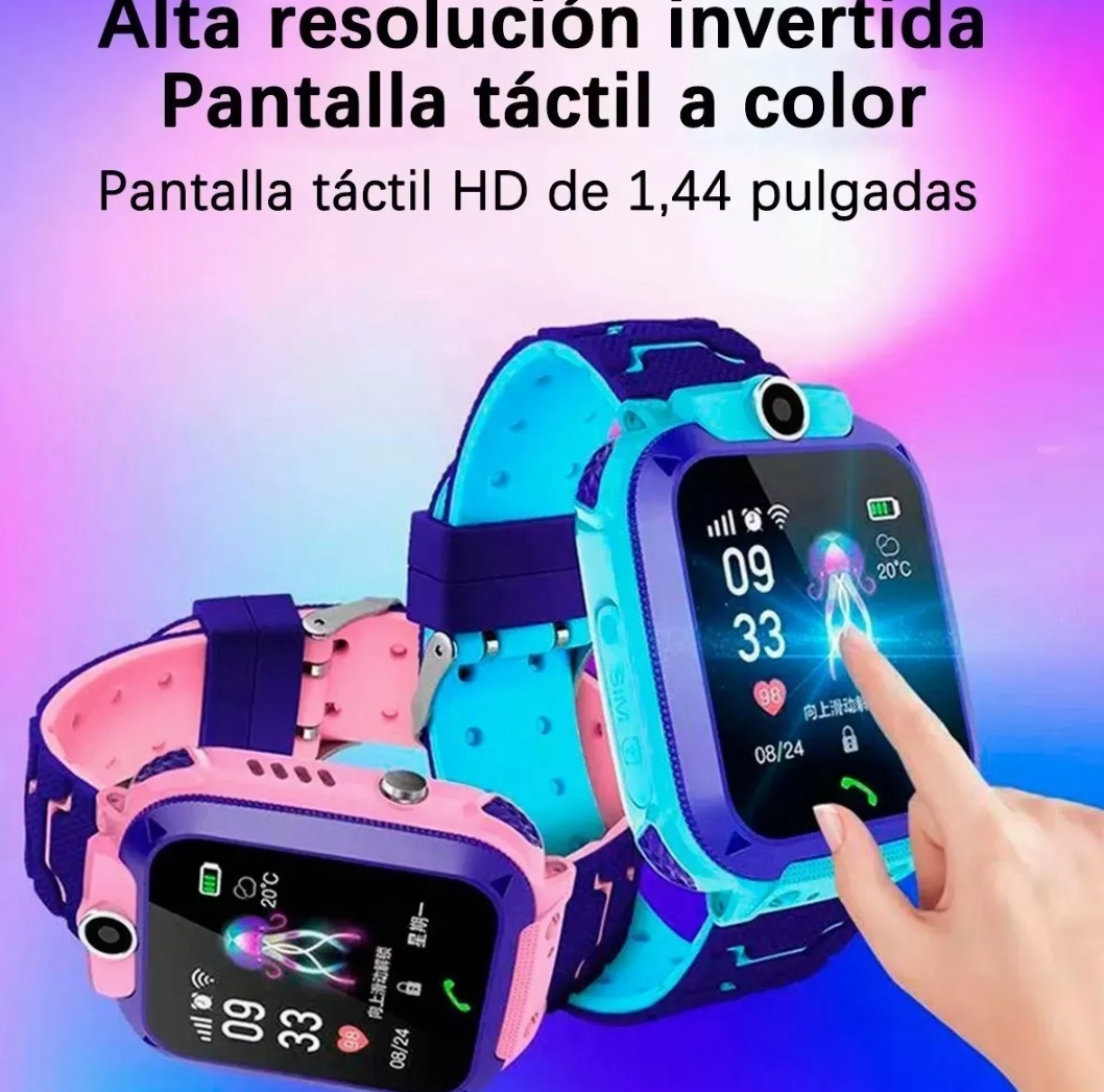 Niños Inteligente Posicionamiento Reloj Impermeable azul.